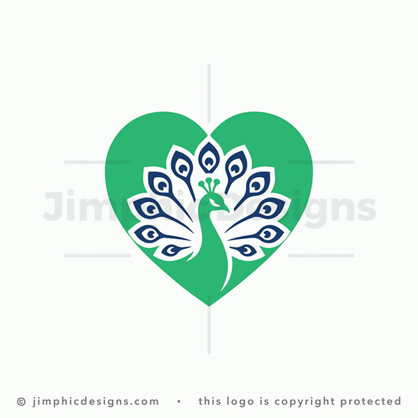 Peacock Heart Emblem