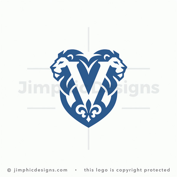 Twin Lions Letter V