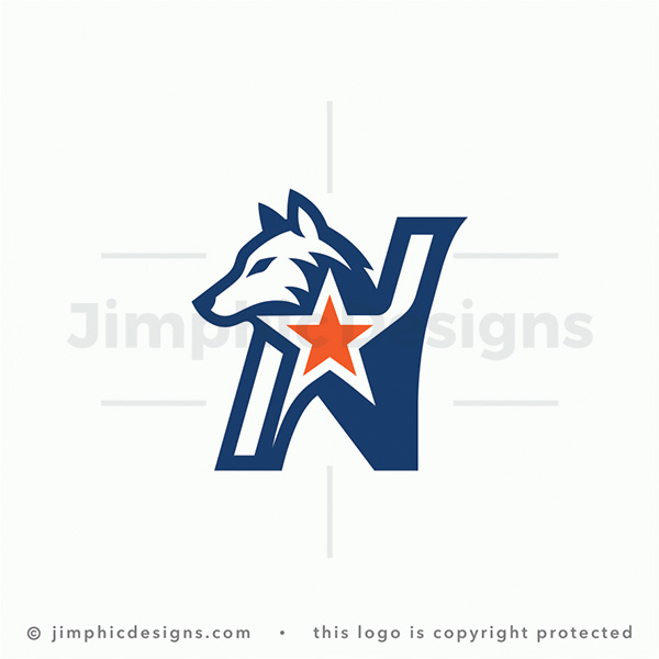 Wolf Letter N Star