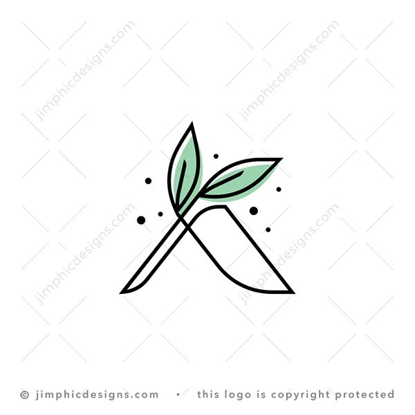 Leaves Letter A Logo