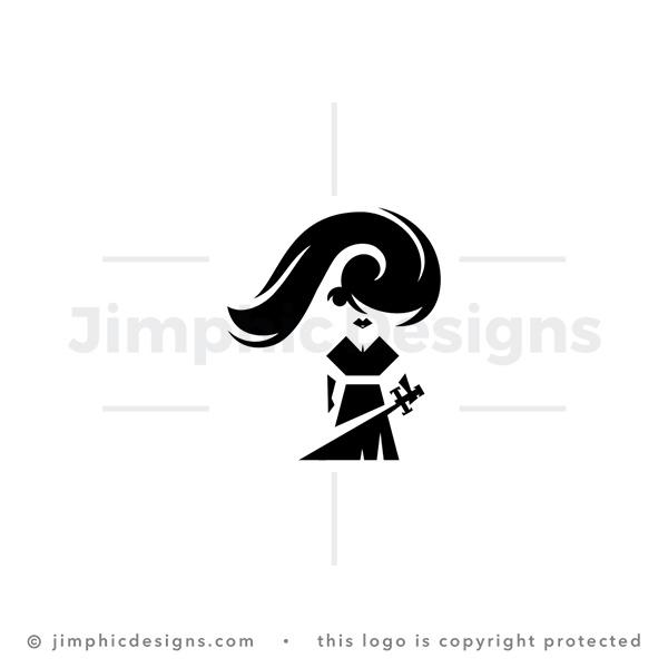 Female Sword Warrior Logo