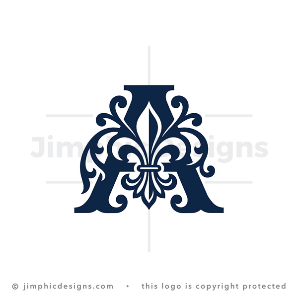 Royal Fleur De Lis Letter A Monogram