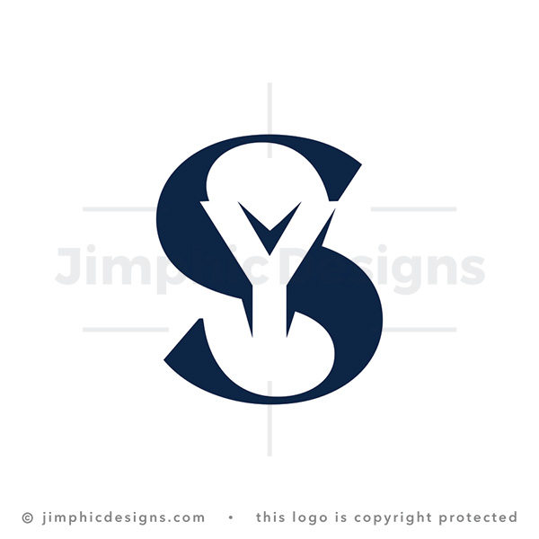 Modern SY Letter Monogram