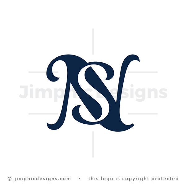 Elegant NS Letter Monogram