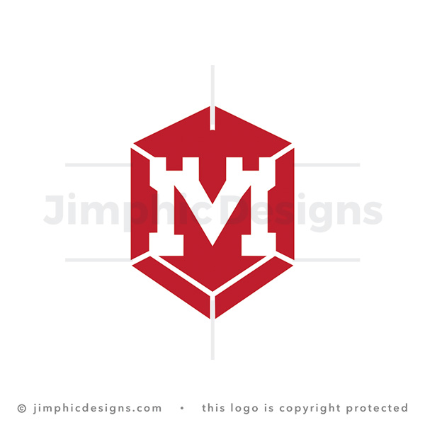 Fortress Letter M Shield Emblem