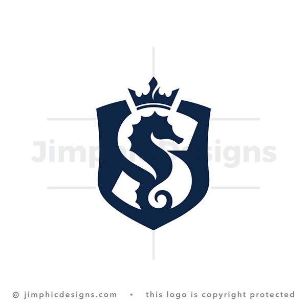 Royal Seahorse Letter S Emblem