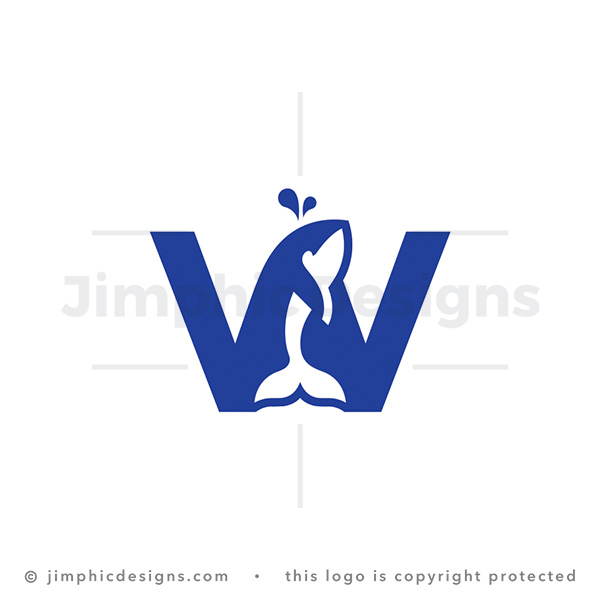 Whale Letter W Monogram