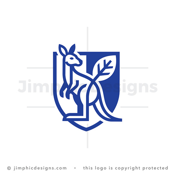 Eco Kangaroo Leaf Shield Emblem