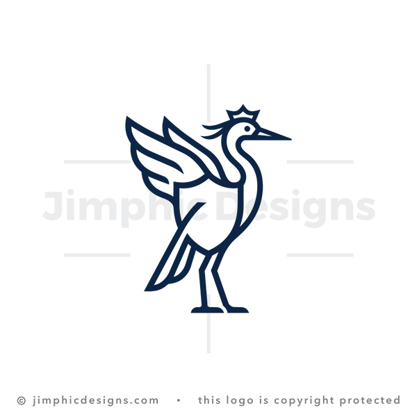 Royal Heron Shield Emblem