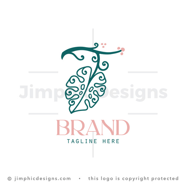 Ornamental Monstera Leaf Boutique Spa Logo