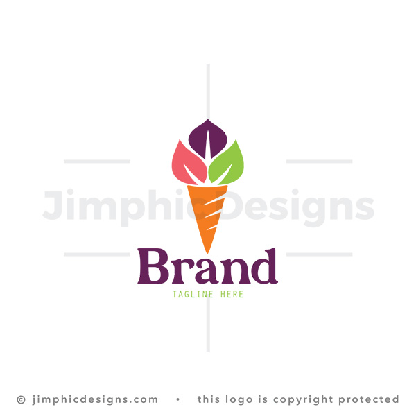 Carrot Ice Cream Organic Gelato Dessert Logo