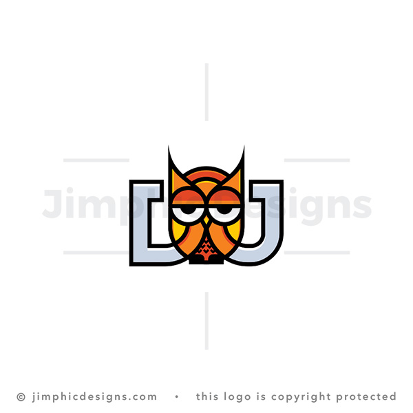 Letters L And J Owl Logo