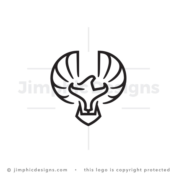 Exclusive Black Eagle And Bull Logo logo for sale — trademark-ready branding design