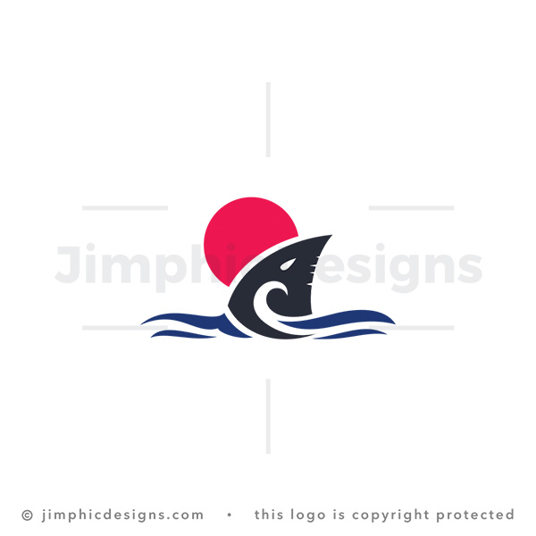 Letter A Shark Fin Logo