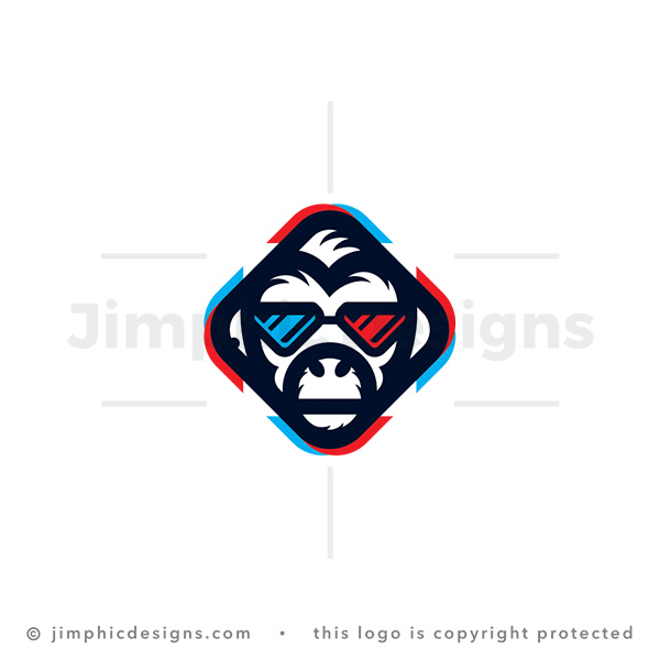 3D Square Monkey Logo