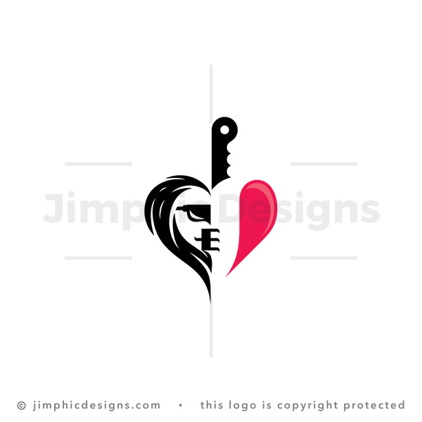 Letter E Broken Love Logo