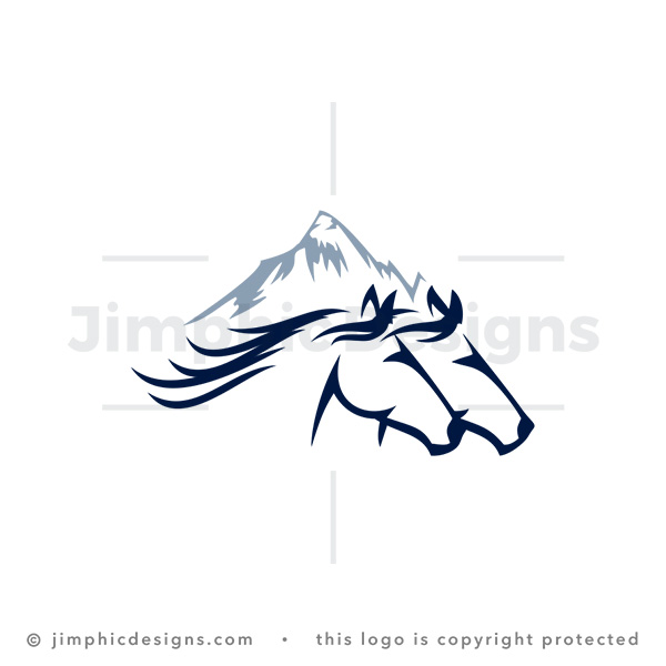 Horses And Mountain Logo