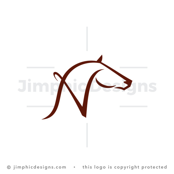 Letter N Horse Logo