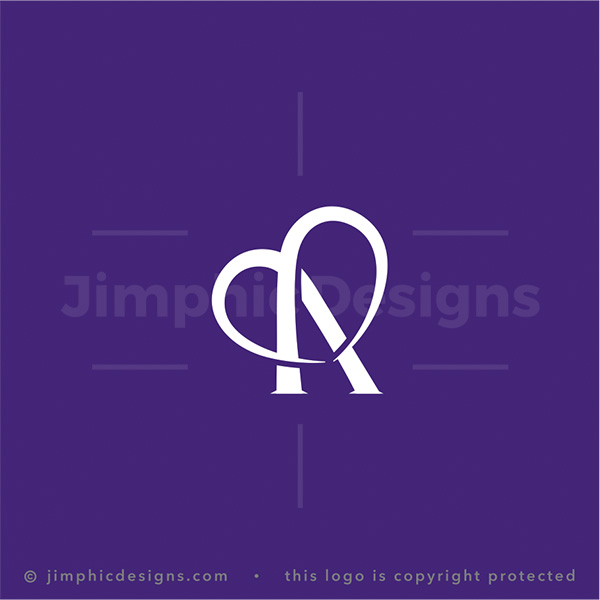 Letter R Heart Logo