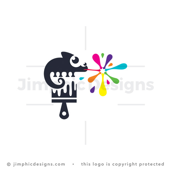 Paintbrush Chameleon Logo