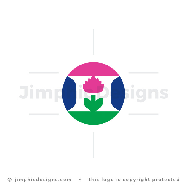 Letter H Flower Logo