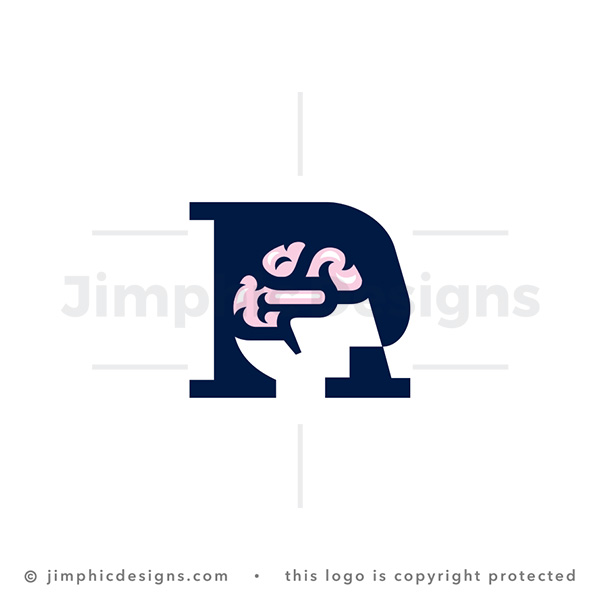 Letter R Brain Logo
