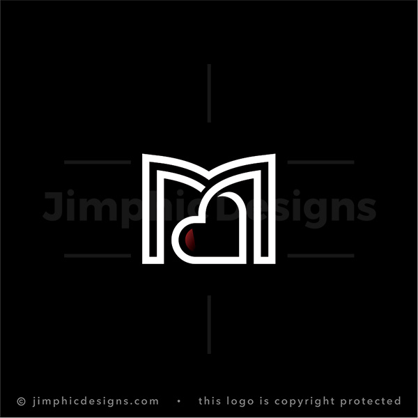 Letter M Heart Logo