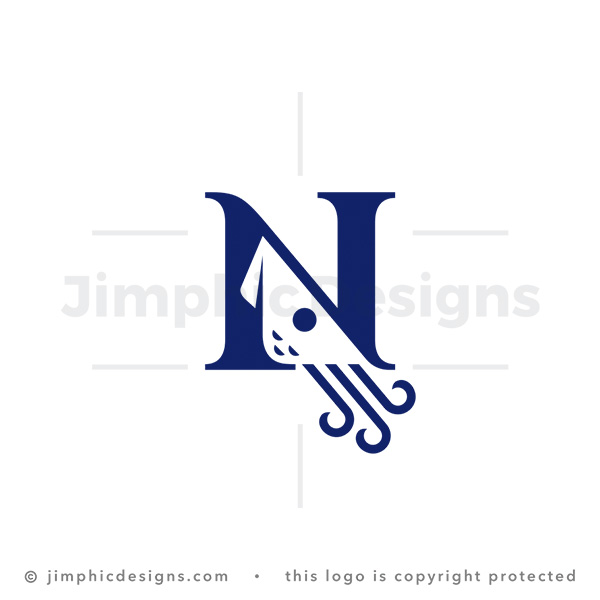 Letter N Squid Logo