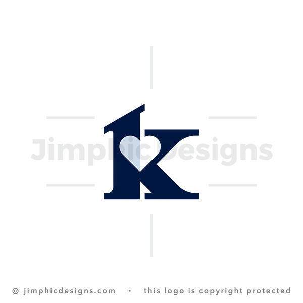 Letter K Heart Logo