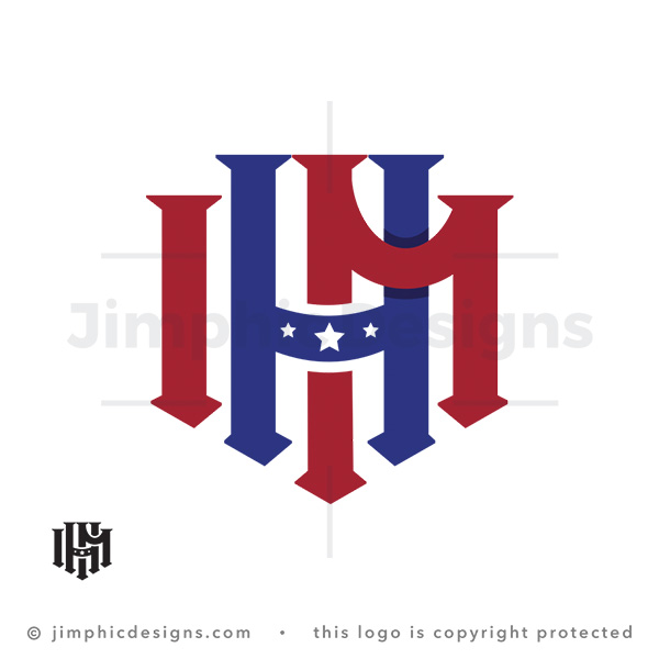 IHM Letters Shield Emblem Logo