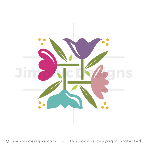 Four Flowers Botanical Bloom Logo