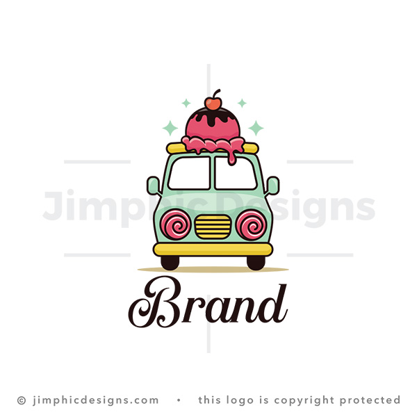 Ice Cream And Candy Truck Logo