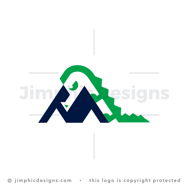 Letter M Crocodile Logo
