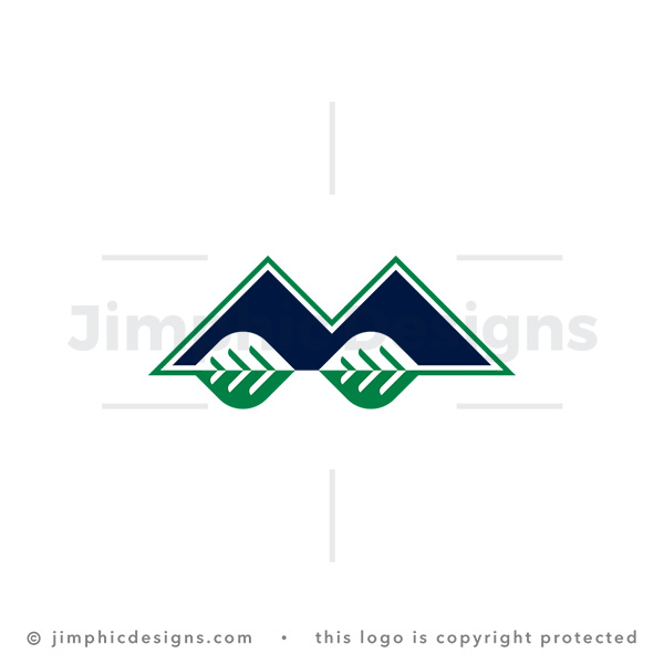 Letter M Leaves Logo