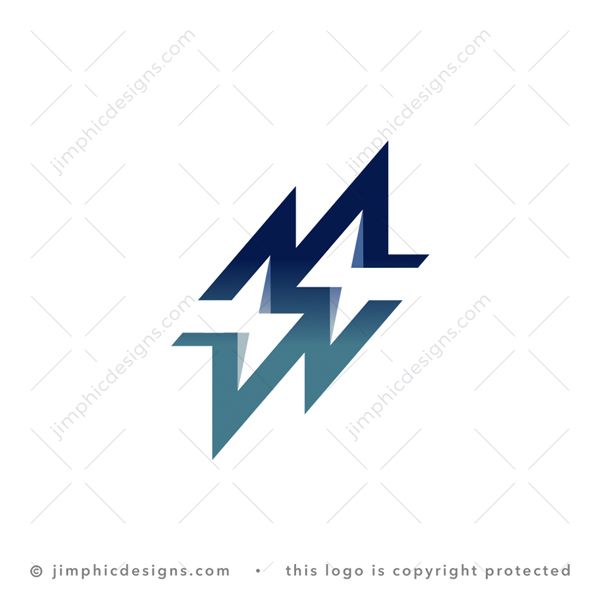 Exclusive MW Bolts Logo for sale - trademark-ready design for your branding