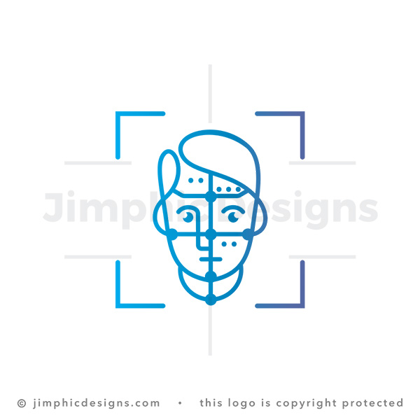 Biometric Face Id Logo - pre-made logo for sale