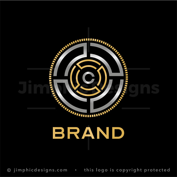 Cryptocurrency Gold And Silver Coin Letter C Logo - pre-made logo for sale