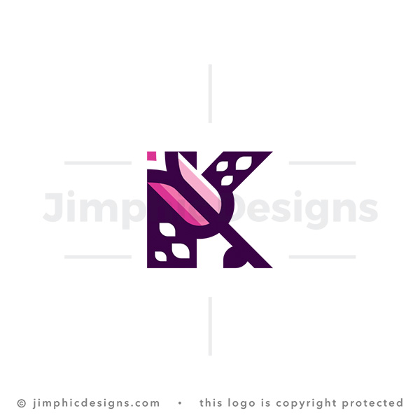 Letter K Flower Logo
