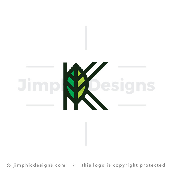 Letter K Leaf Logo