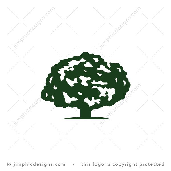 Letter S Tree Logo logo for sale: Traditional tree design with the letter S shaped inside the leaves.