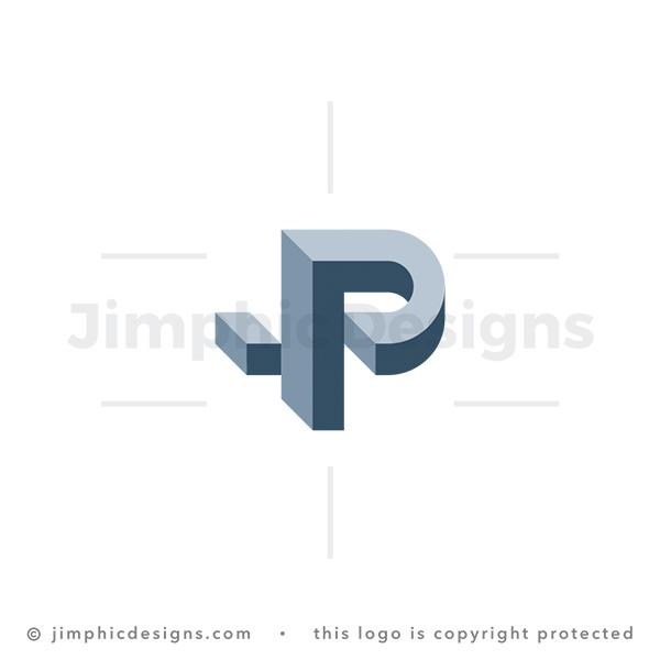 3D Letter P Logo