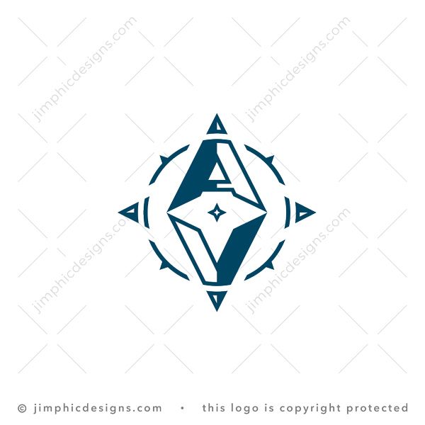 Letters AV Compass Logo