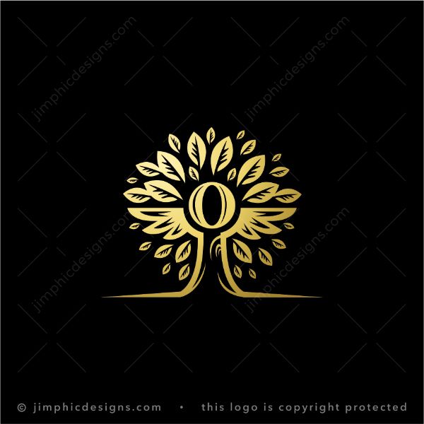 Letter O Tree Logo