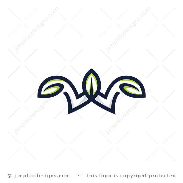Letter W Leaves Logo