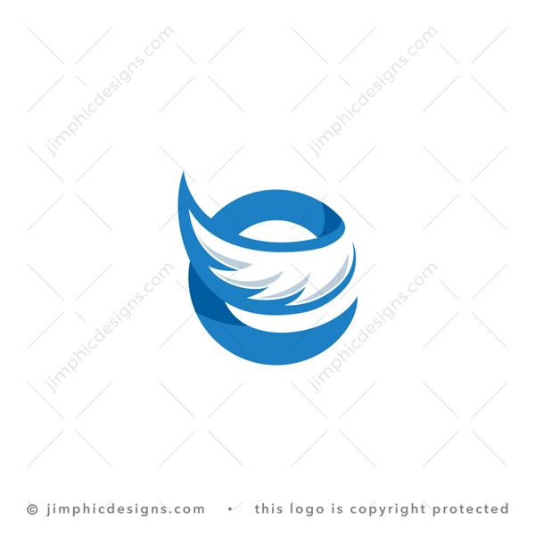 Exclusive e Wing Logo for sale - trademark-ready design for your branding