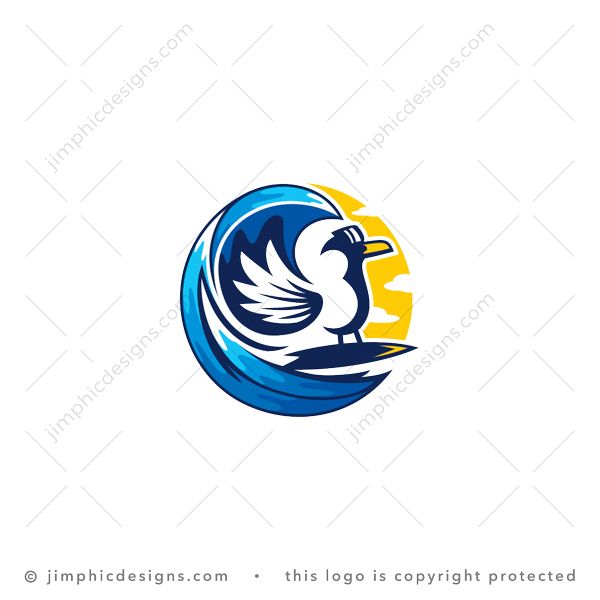 Surfing Bird Logo