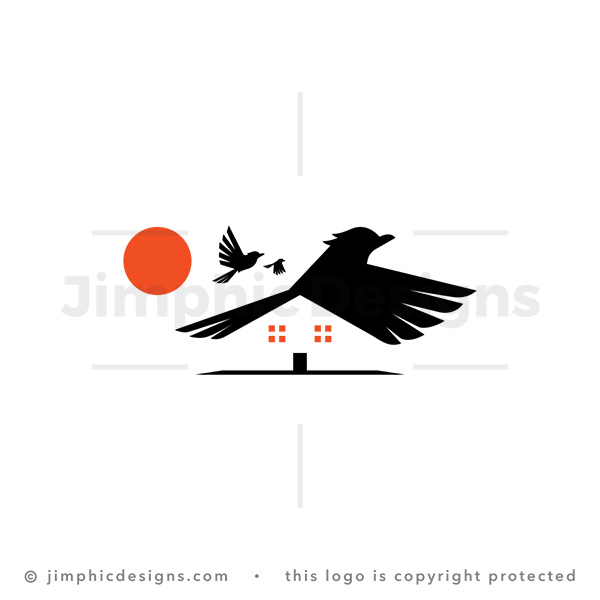 Bird House Logo - pre-made logo for sale