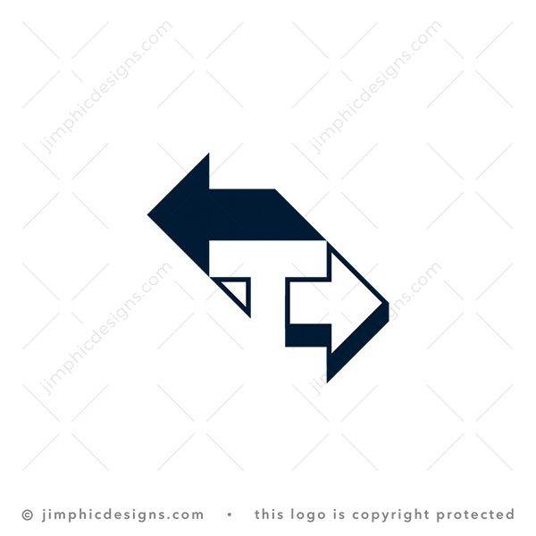 Letter T Arrows Logo