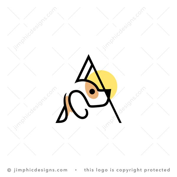 Exclusive Letter A Dog Logo for sale - trademark-ready design for your branding