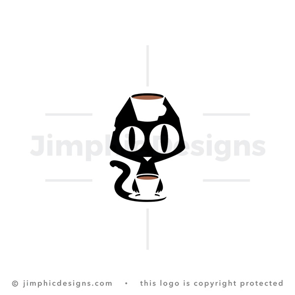 Coffee Head Cat Logo